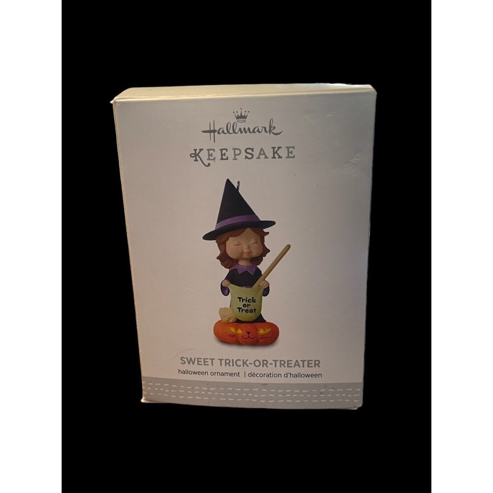 Hallmark 2017 Halloween ornament SWEET TRICK OR TREATER Witch